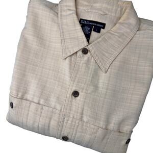 511 Tactical Series Covert Casual Shirt Concealed Pockets SS Pale Yellow LARGE